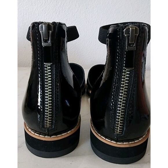 Eileen Fisher Emmet Ankle Strap Ballerina Black Patent Leather Size 9.5 New - Picture 11 of 12